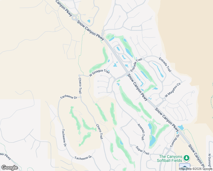 map of restaurants, bars, coffee shops, grocery stores, and more near 2549 West Sinagua Trail in Saint George