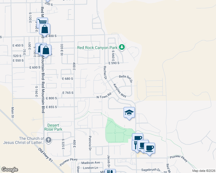 map of restaurants, bars, coffee shops, grocery stores, and more near 3780 Arcadia Drive in Santa Clara