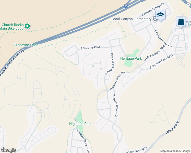 map of restaurants, bars, coffee shops, grocery stores, and more near 4158 East Crimson Creek Drive in Washington