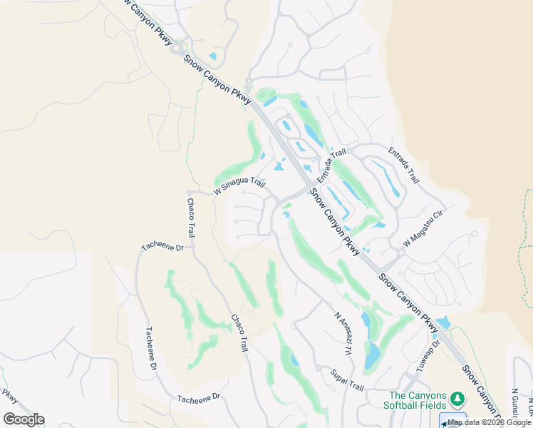 map of restaurants, bars, coffee shops, grocery stores, and more near 2549 West Sinagua Trail in St. George