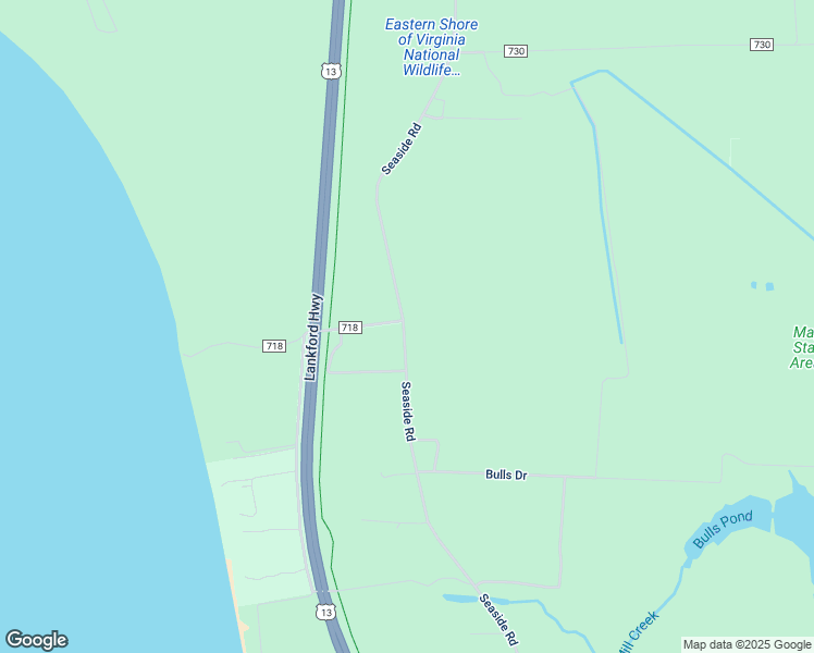 map of restaurants, bars, coffee shops, grocery stores, and more near 31093 Seaside Road in Cape Charles