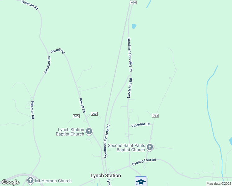 map of restaurants, bars, coffee shops, grocery stores, and more near 3737 Goodman Crossing Road in Lynch Station