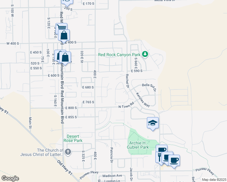 map of restaurants, bars, coffee shops, grocery stores, and more near 3780 Arcadia Drive in Santa Clara