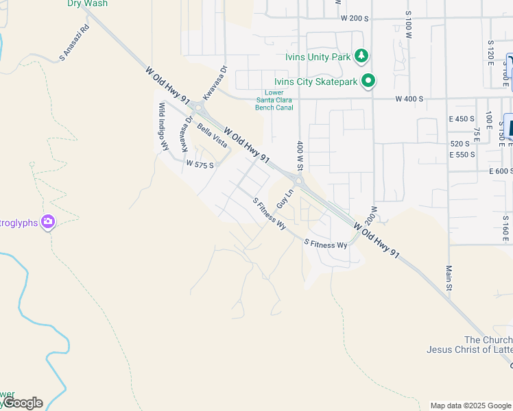 map of restaurants, bars, coffee shops, grocery stores, and more near Earl Drive in Ivins