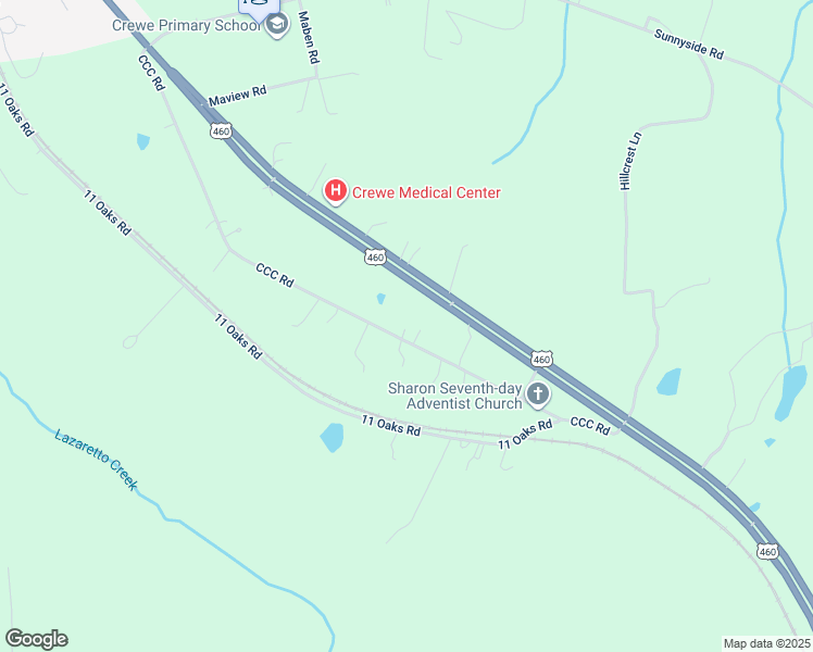 map of restaurants, bars, coffee shops, grocery stores, and more near 658 CCC Road in Crewe