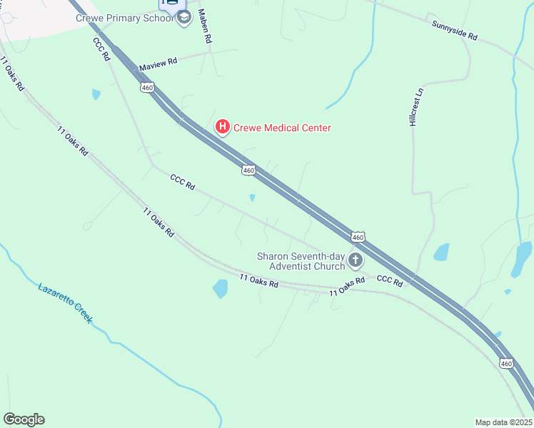 map of restaurants, bars, coffee shops, grocery stores, and more near 658 CCC Road in Crewe