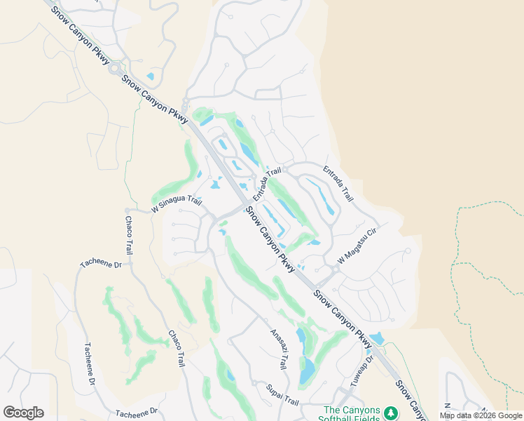 map of restaurants, bars, coffee shops, grocery stores, and more near 2405 W. Entrada Trail in St. George
