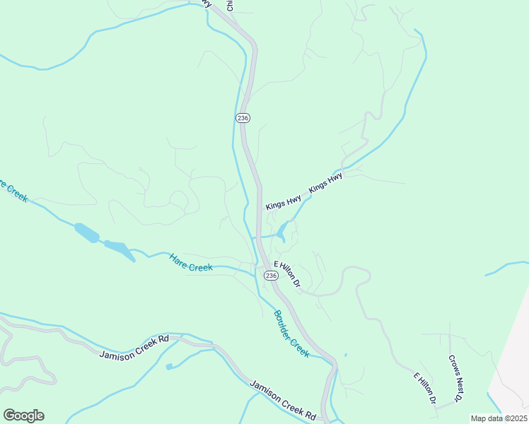 map of restaurants, bars, coffee shops, grocery stores, and more near 104 Kings Highway in Boulder Creek
