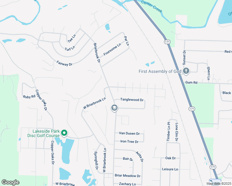map of restaurants, bars, coffee shops, grocery stores, and more near 107 Bogey Circle in Carl Junction
