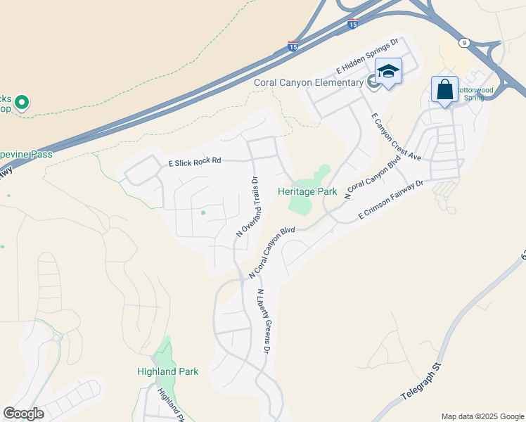 map of restaurants, bars, coffee shops, grocery stores, and more near 1884 North Overland Trails Drive in Washington