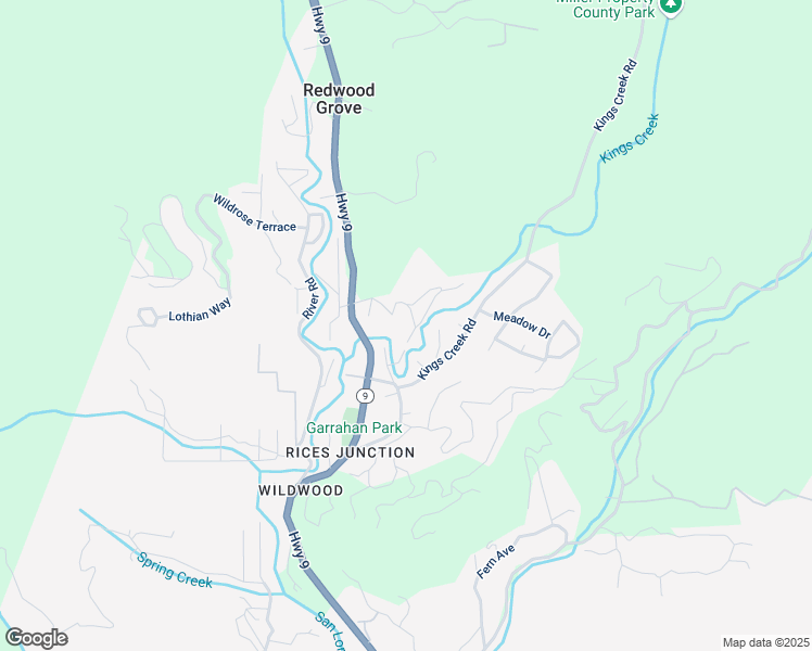 map of restaurants, bars, coffee shops, grocery stores, and more near 230 Riverview Drive in Boulder Creek