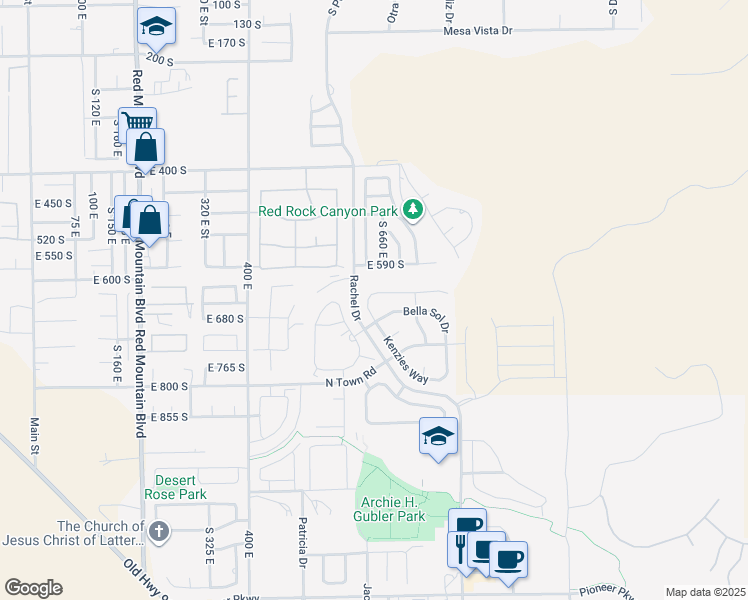 map of restaurants, bars, coffee shops, grocery stores, and more near 2872 Kenzies Way in Santa Clara