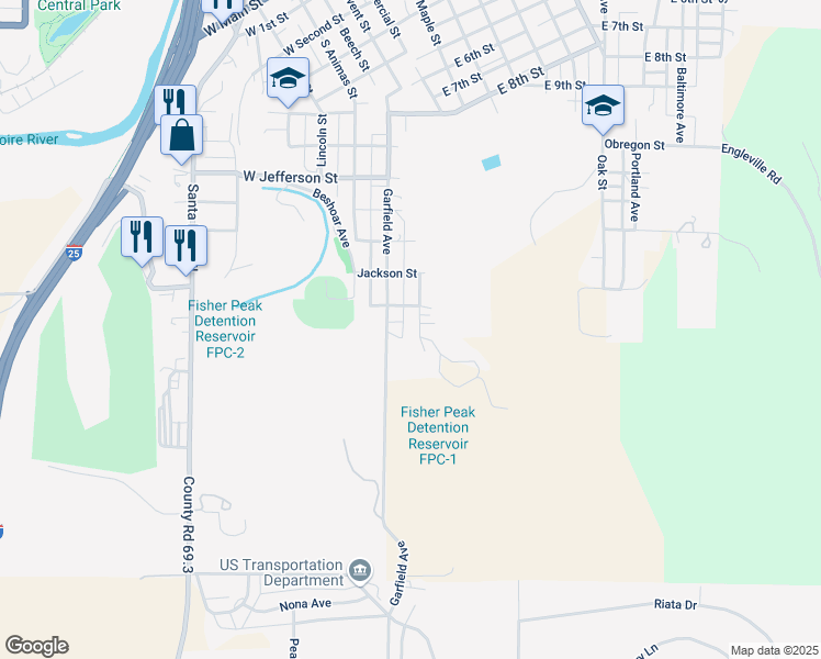 map of restaurants, bars, coffee shops, grocery stores, and more near 1601-1699 Hayes Street in Trinidad