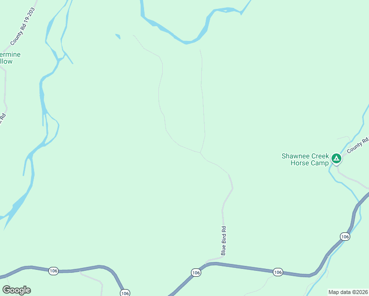 map of restaurants, bars, coffee shops, grocery stores, and more near Blue Bird Road in Shannon County