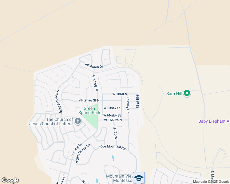 map of restaurants, bars, coffee shops, grocery stores, and more near 782 West 1860 North in Washington