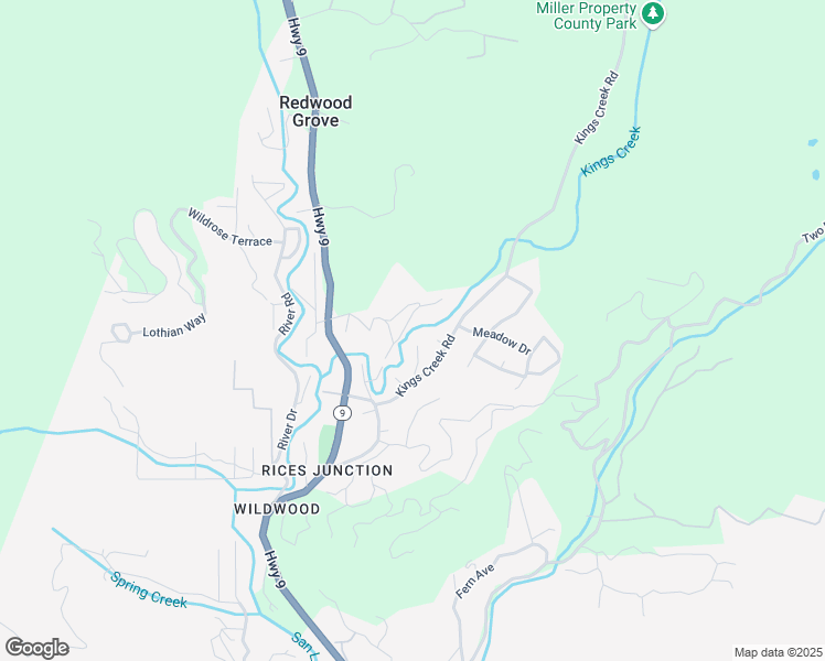 map of restaurants, bars, coffee shops, grocery stores, and more near 383 Riverview Drive in Boulder Creek