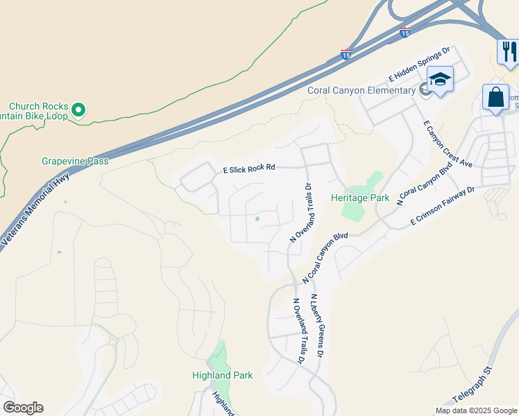 map of restaurants, bars, coffee shops, grocery stores, and more near 2871 East View Pointe Drive in Washington