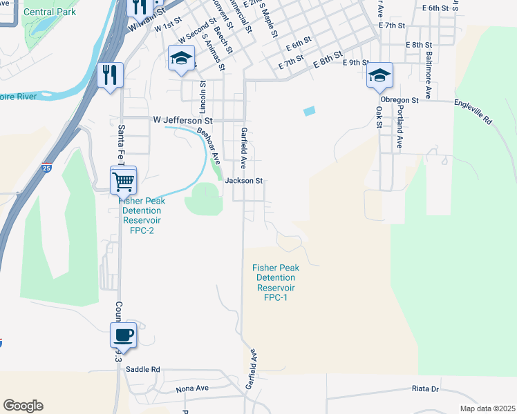 map of restaurants, bars, coffee shops, grocery stores, and more near 1601-1699 Hayes Street in Trinidad
