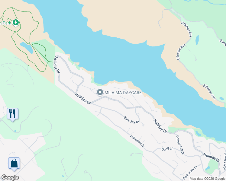 map of restaurants, bars, coffee shops, grocery stores, and more near 17785 Manzanita Drive in Morgan Hill