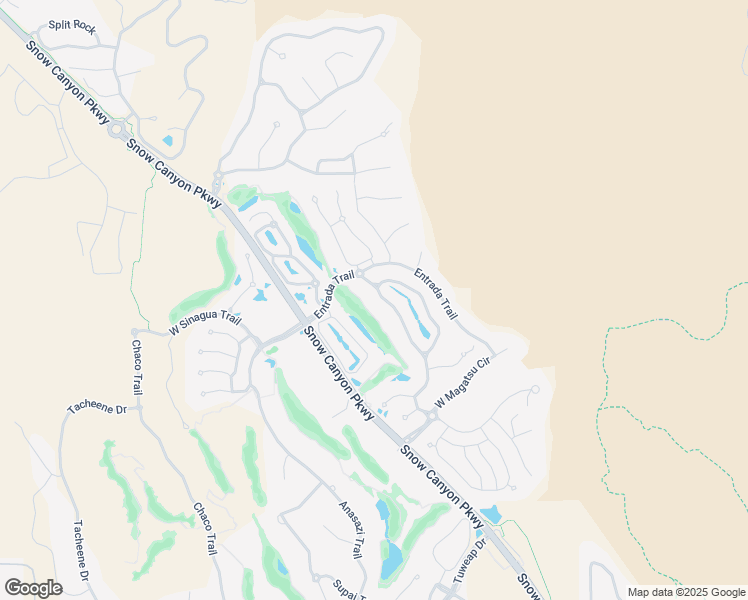 map of restaurants, bars, coffee shops, grocery stores, and more near 2331 W. Entrada Trail in St. George