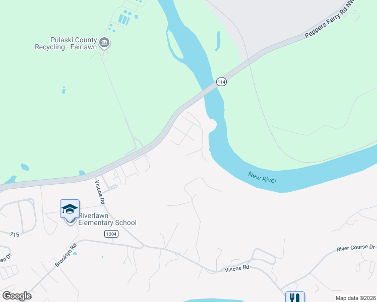 map of restaurants, bars, coffee shops, grocery stores, and more near 6871-6883 Flower Land Lane in Fairlawn