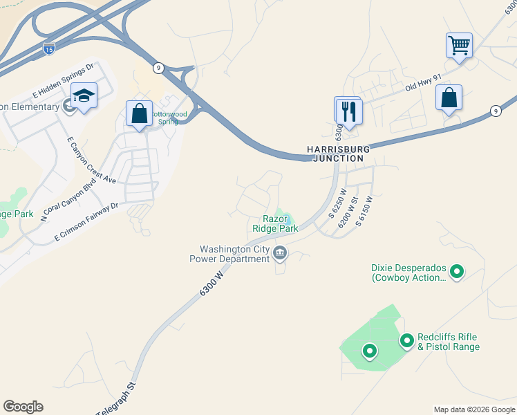map of restaurants, bars, coffee shops, grocery stores, and more near 4194 Torrey Pines Drive in Washington