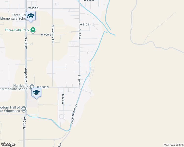 map of restaurants, bars, coffee shops, grocery stores, and more near Hideaway Place in Hurricane