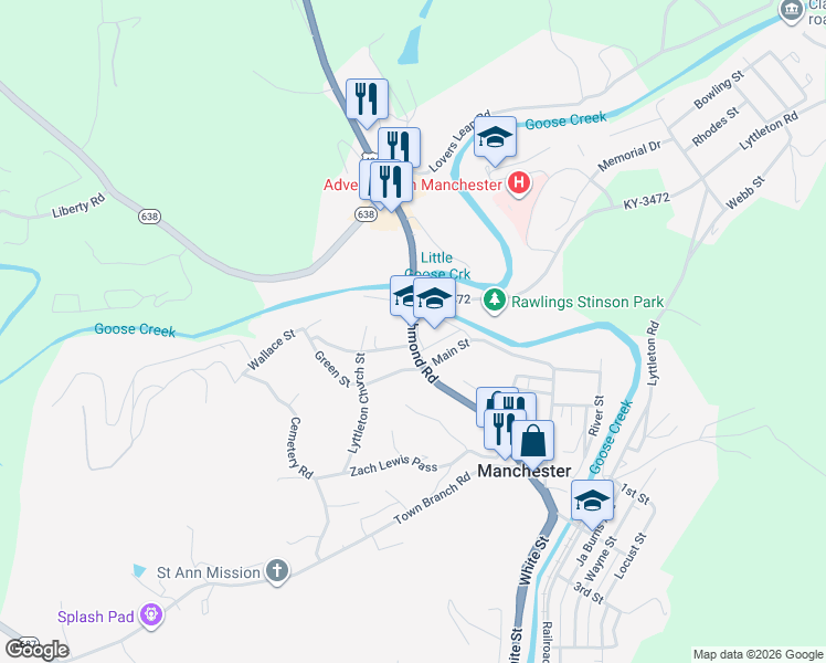 map of restaurants, bars, coffee shops, grocery stores, and more near 239 Richmond Road in Manchester