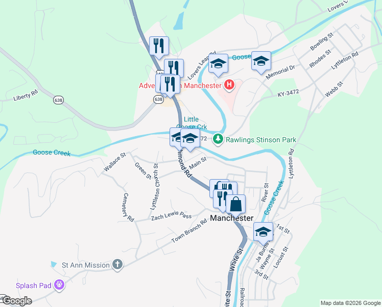 map of restaurants, bars, coffee shops, grocery stores, and more near 239 Richmond Road in Manchester