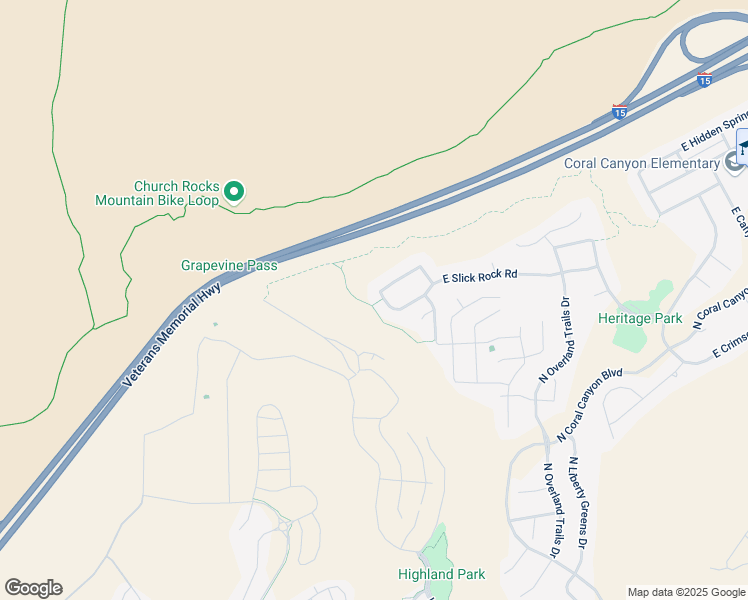 map of restaurants, bars, coffee shops, grocery stores, and more near 2578 East Slick Rock Road in Washington