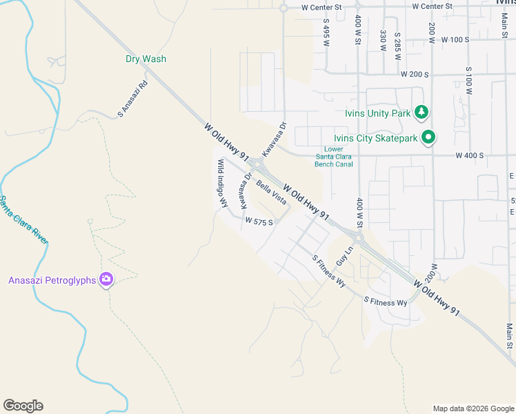 map of restaurants, bars, coffee shops, grocery stores, and more near in Ivins