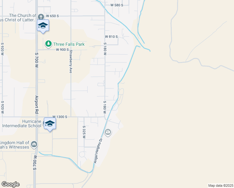 map of restaurants, bars, coffee shops, grocery stores, and more near 1191 South 100 West in Hurricane