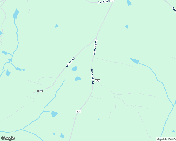 map of restaurants, bars, coffee shops, grocery stores, and more near 6650 Sugar Hill Road in Brookneal