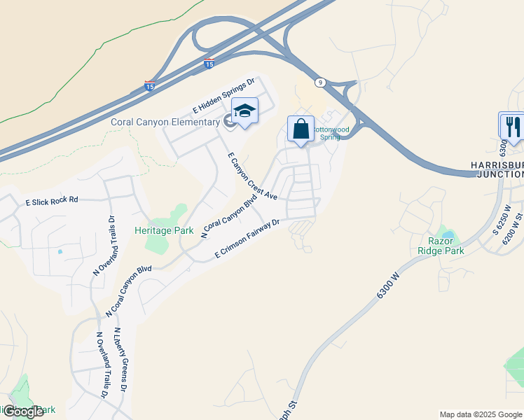 map of restaurants, bars, coffee shops, grocery stores, and more near 2024 North Stone Ridge Lane in Washington