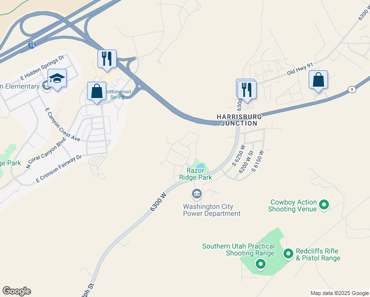 map of restaurants, bars, coffee shops, grocery stores, and more near 2051 North Pebble Beach Drive in Washington