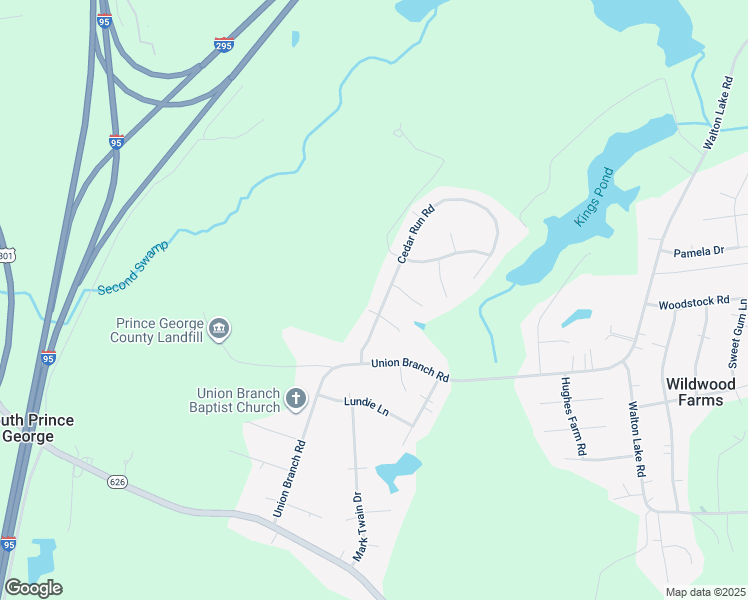 map of restaurants, bars, coffee shops, grocery stores, and more near 11328 Cedar Run Road in Petersburg