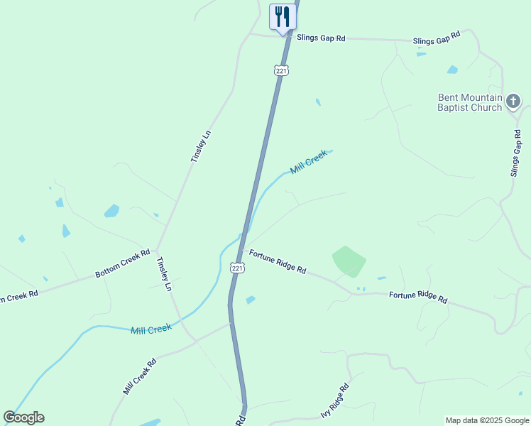 map of restaurants, bars, coffee shops, grocery stores, and more near Coles Road in Roanoke County