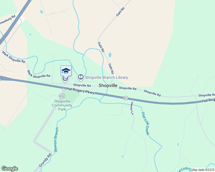 map of restaurants, bars, coffee shops, grocery stores, and more near in Shopville