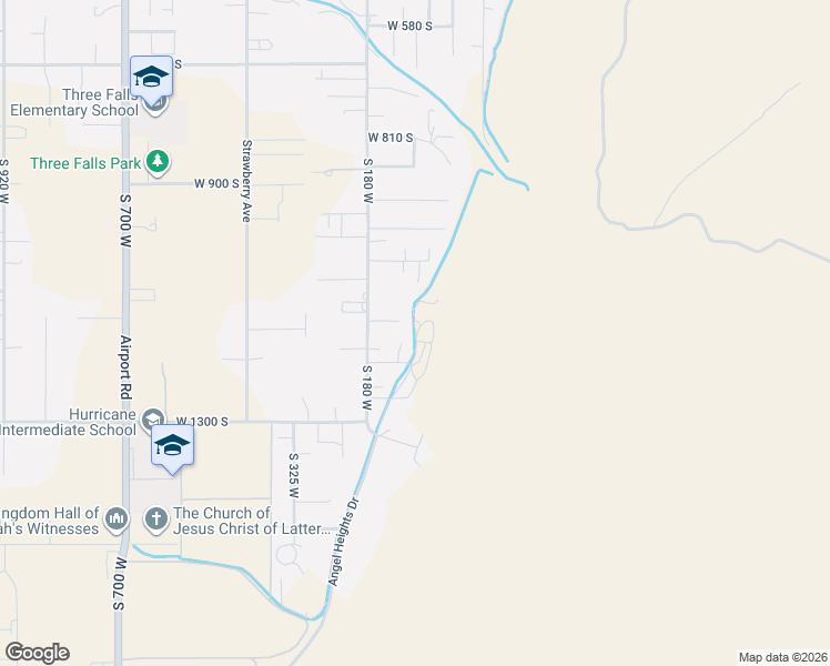 map of restaurants, bars, coffee shops, grocery stores, and more near 1195 South 100 West in Hurricane