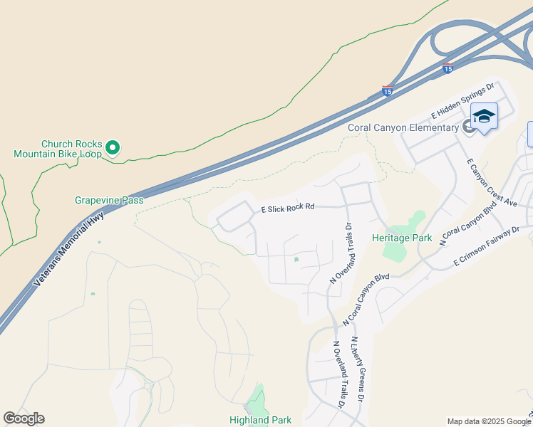 map of restaurants, bars, coffee shops, grocery stores, and more near 2744 East Slick Rock Road in Washington