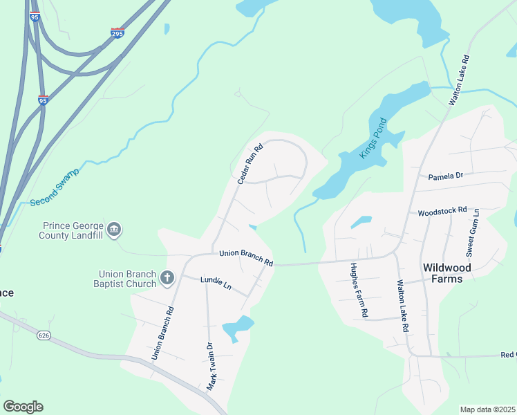 map of restaurants, bars, coffee shops, grocery stores, and more near 3616 Heathwood Court in Petersburg