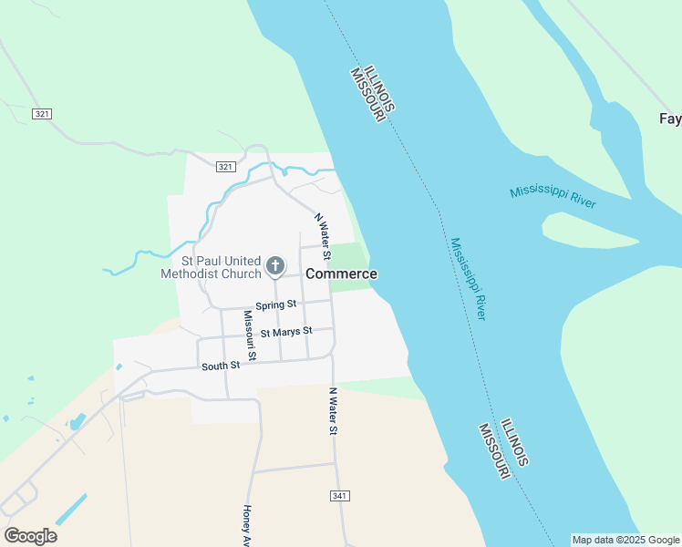 map of restaurants, bars, coffee shops, grocery stores, and more near in Commerce