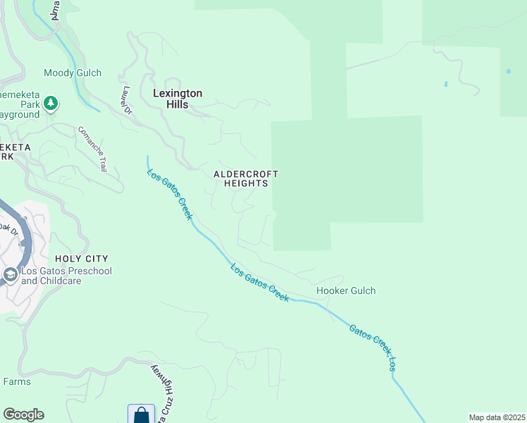 map of restaurants, bars, coffee shops, grocery stores, and more near 21565 Old Mine Road in Los Gatos