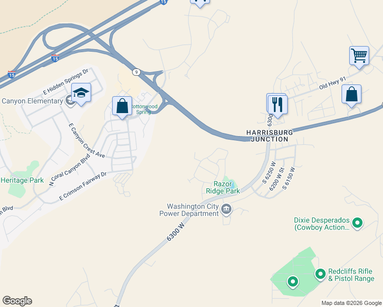 map of restaurants, bars, coffee shops, grocery stores, and more near 2097 North Doral Court in Washington