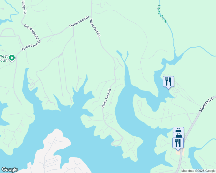 map of restaurants, bars, coffee shops, grocery stores, and more near 1398 Pats Drive in Moneta