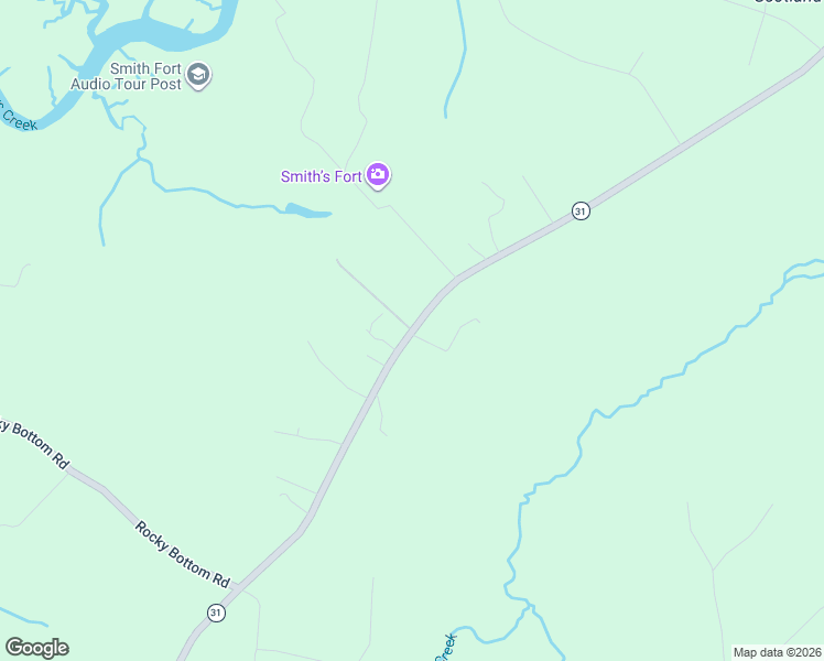 map of restaurants, bars, coffee shops, grocery stores, and more near Rolfe Highway in Surry