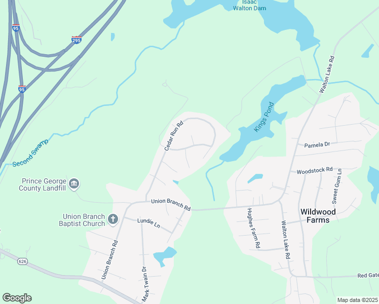 map of restaurants, bars, coffee shops, grocery stores, and more near 3715 Pepperwood Lane in Petersburg