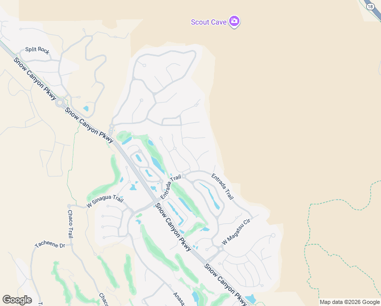 map of restaurants, bars, coffee shops, grocery stores, and more near 2968 North Wapatki Trail in St. George