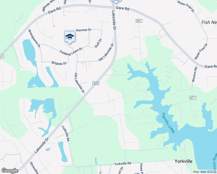 map of restaurants, bars, coffee shops, grocery stores, and more near 108 Olivia Court in Yorktown