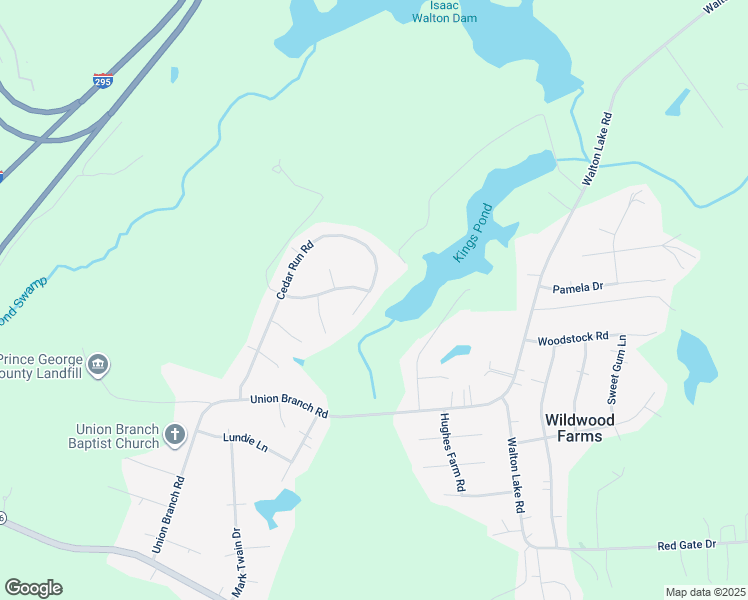 map of restaurants, bars, coffee shops, grocery stores, and more near 11440 Cedar Run Road in Petersburg